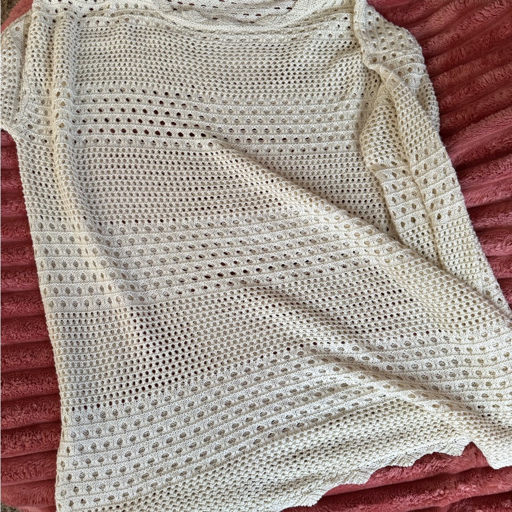 Cupshe Cream Knit Swimsuit Coverup